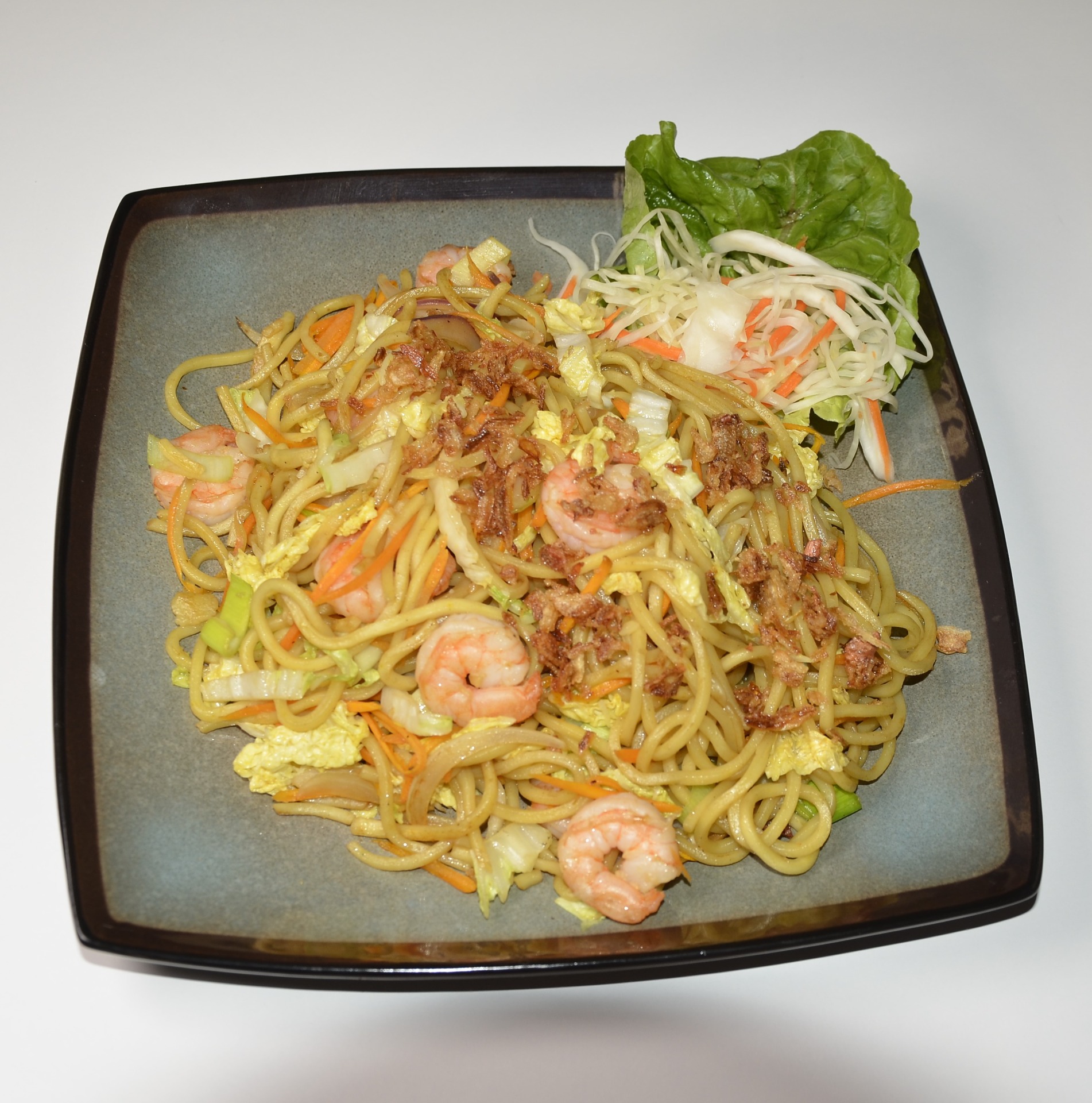 Mi xao tom / restované nudle s krevetami